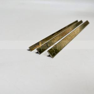 EX466 Architectural Stainless Steel T Trim for Interior <b>Decorative</b> Use Wall Design Tile Trim - Product Image 1