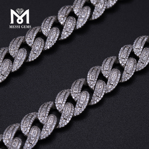 Popular <b>Chain</b> Design Length 925 Sterling <b>Silver</b> Hiphop Moisssanite Moissanite <b>Cuban</b> <b>Chain</b> <b>Link</b> - Product Image 6