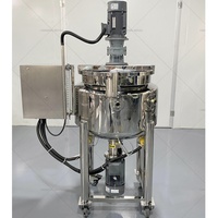 50L 100 litres en acier inoxydable veste chauffage mélangeur machine savon liquide détergent mélange réservoir émulsifiant homogénéisateur mélangeur