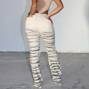 Pantalones Vaqueros Rectos de Mezclilla con Efecto Salpicado y Aerógrafo Estilo Vintage para Mujer, Venta al por Mayor - Product Image 2