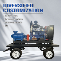 Pompa Air Diesel 4 Inci 15hp Daya Tinggi Horizontal Multistage Centrifugal untuk Irigasi Pertanian