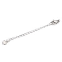 Chaînes d'extension en acier inoxydable plaqué or 18 carats de 5 cm avec fermoirs mousquetons pour la création de bijoux DIY
