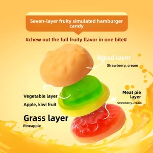 Bonnes affaires : Mini bonbons gélifiés en forme de hamburger, style hamburger, doux, pour fêtes, vente en gros, brochettes de bonbons gélifiés amusantes - Product Image 6