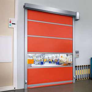 <span class=keywords><strong>Porte</strong></span> à enroulement industrielle en PVC haute vitesse sur mesure avec moteur servo et sécurité infrarouge pour la logistique <span class=keywords><strong>d</strong></span>'entrepôt - Product Image 2