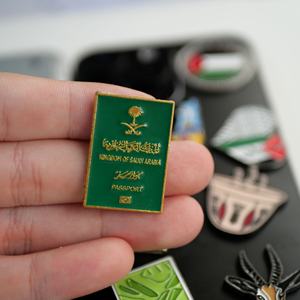 Pabrik kustom ukiran Pin logam halus Enamel bendera nomor desain paspor untuk telepon stiker dekorasi - Product Image 3