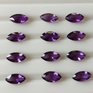 พลอยควอตซ์อเมทิสต์แอฟริกันธรรมชาติ3X6mm เจียระไนแบบเหลี่ยมเพชรพลอยหลวมคุณภาพสูงขายส่งมาก - Product Image 1