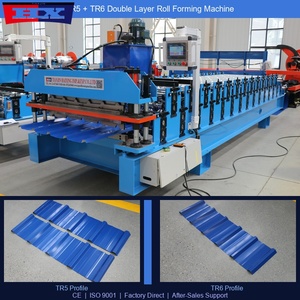 Machine à tuiles à double couche TR5 <span class=keywords><strong>TR6</strong></span> fabriquée en Chine, équipement de formage à froid double couche personnalisable avec service après-<span class=keywords><strong>vente</strong></span> professionnel - Product Image 4