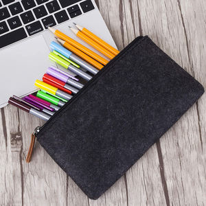 Pochette de rangement pour stylos en <span class=keywords><strong>feutre</strong></span> gris foncé avec fermeture éclair, personnalisable avec logo, pratique, portable, <span class=keywords><strong>lavable</strong></span> et durable - Product Image 4