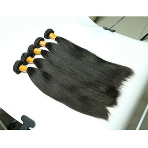 Extensions de cheveux humains bruts noirs 100% naturels, qualité supérieure, tissage indien double trame, prix de gros, fournisseur en gros - Product Image 1