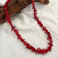 Conjunto de Collar y Pulsera de Perlas de Agua Dulce de Verano, Pulseras de Moda con Cuentas de Coral Estilo Playa