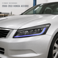Modification de l'ensemble de phares LED pour Honda Accord 8ème génération 2008-2013, style aile, feux de jour dynamiques