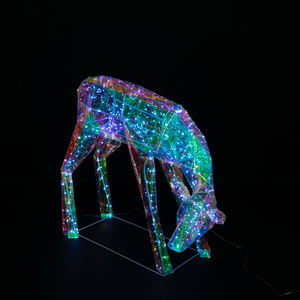 Commercial Christmas Decorations Colorful <strong>Reindeer</strong> Display <strong>Light</strong> Frame Deer Family Motif <strong>Light</strong> Indoor Outdoor Decor <strong>Light</strong> - Product Image 5