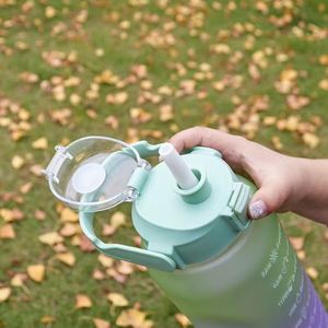 Botella de Agua Deportiva, Juego de 3 Piezas, Motivacional, de Acero Inoxidable y PC, 280ML+900ML+2000ML, Aislamiento Térmico, Ecológica, para Gimnasio y Uso en Exteriores - Product Image 6