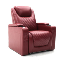 Geeksofa Luxury Power Electric Home One Seat Theatre Silla reclinable de cine con reposacabezas eléctrico y mesa de prueba y luz Led