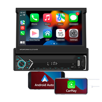 Unidad Principal Universal con Pantalla Táctil de 7 Pulgadas, Carga Rápida USB, Carplay y Android Auto Inalámbricos, Reproductor de DVD para Auto 1 DIN