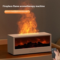 Transfrontalier bureau artificiel 3D cheminée flamme aromathérapie Machine télécommande coloré atmosphère lumière maison humidificateur