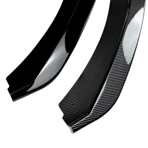 Amp-Z Front Lip Splitter For Seat Leon Mk3.5 2017-2019 Piano Black Carbon Fiber Texture Matte Finish - Product Image 3