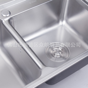Évier de cuisine double en acier inoxydable 304 D-8043 à encastrer, poli, avec robinet - Product Image 5