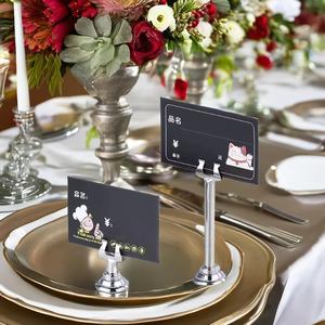 Different Color Metal Table Number Sign <strong>Holders</strong> 4CM 8CM 10CM Place Card <strong>Holders</strong> for Wedding Restaurant <strong>Photos</strong> Food Card <strong>Holders</strong> - Product Image 2
