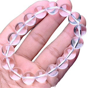Chất Lượng Cao Tinh Thể Màu Trắng Đá Tự Nhiên Vòng Đeo Tay Tinh Thể Tay Duy Nhất Chuỗi Rõ Ràng Thạch Anh Vòng Đeo Tay Quyến Rũ Cho Đồ Trang Sức Phụ Nữ - Product Image 2