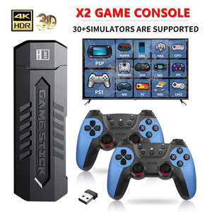 Consola de Videojuegos Clásica X2 Azul, Salida HD 4K, Múltiples Emuladores, Mando de Juego, Dos Controles Inalámbricos, Plug and Play - Product Image 1