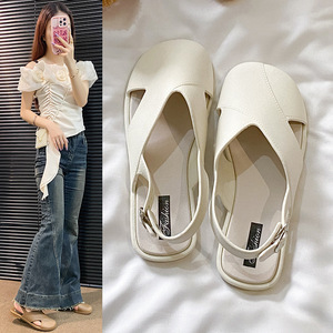 Sandalias Planas de Moda con Plantilla de EVA, Transpirables, Ligeras, Retro, para Mujer, para Uso en Exteriores - Product Image 2