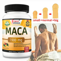 Maca noire Shecome Premium 1900 mg, soutien de la vitalité masculine, énergie pour hommes et femmes, capsules de Maca, pilules pour l'agrandissement du pénis