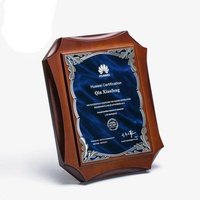 Plaque de récompense personnalisée en MDF vierge avec logo imprimé, en métal/bois, pour certificat d'autorisation