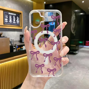 Coque de téléphone Ins Style haut de gamme en acrylique magnétique transparent Coque de téléphone adaptée à Apple 16pm pour iPhone 16e - Product Image 6