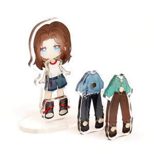 2024 Tùy Chỉnh Chéo Mặc Quần Áo <span class=keywords><strong>Acrylic</strong></span> Standee Từ Tự Làm Ăn Mặc Món Quà Mới Thiết Kế Nhân Vật Vật Vật Liệu Nhựa Cho Bạn Bè - Product Image 1