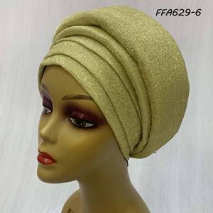Chapeau auto-attaché Aso Oke tendance pour mariage, fête, Nigeria, Afrique, paillettes, été, plage - Product Image 6