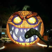 Al Aire Libre LED sombrero inflable Halloween decoración enorme publicidad inflable fantasma Halloween calabaza