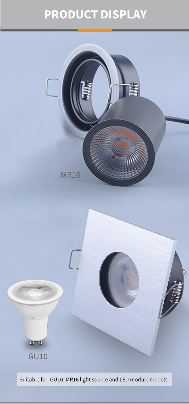 Pure Aluminium Waterproof IP65 Downlight 83mm MR16 2 Years Warranty