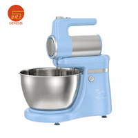 Batteur sur socle planétaire électrique sans fil, en acier inoxydable, 5 vitesses, bol mélangeur de 3,5 L, crochet pétrisseur inclus, usage domestique