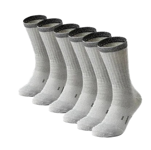 Men's Casual Summer Thick Hiking <b>Socks</b> with Cuff Logo Spandex/Nylon/Cotton Crew Boot <b>Socks</b> - Product Image 2