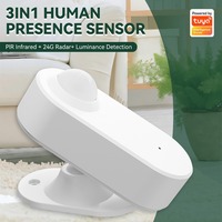 Capteur de présence humaine Tuya Smart 3 en 1 populaire, radar 24G, PIR, détecteur de mouvement et de luminosité (Lux)