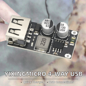 <b>micro</b> 4-way USB QC3.0 QC2.0 Fast Charger Development Board 5V DC-DC Buck Converter 12V 24V - Product Image 2