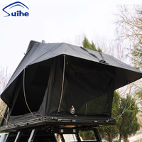 Tente de toit rigide en aluminium imperméable pour voiture - Installation rapide quatre saisons, double couche, camping en plein air