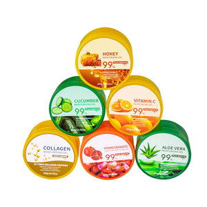 Venta al por Mayor de Crema Facial 300g, Pura, Natural y Orgánica, con Colágeno, <span class=keywords><strong>Aloe</strong></span> <span class=keywords><strong>Vera</strong></span>, Miel, Pepino y Ácido Kójico, Blanqueadora, Calmante e Hidratante - Product Image 1