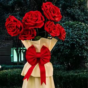 Têtes de fleurs artificielles en <span class=keywords><strong>EVA</strong></span> populaires, décoration de fête de mariage, fleurs géantes en <span class=keywords><strong>EVA</strong></span>, roses faites à la main, imperméables, pour l'extérieur - Product Image 2