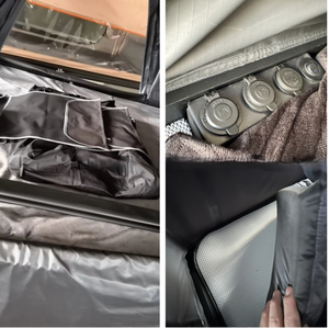 Tente de toit triangulaire en aluminium pour 3 personnes Tente de toit à coque dure étanche pour camion Jeep Car SUV Van - Product Image 3