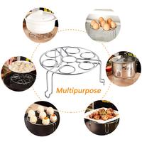 Accessoires de cuisine : Cuiseur à pression en acier inoxydable, support de cuisson pour œufs avec poignée