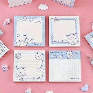 4 Pack Mixed Color Mini Paper Notes Cute Kawaii Fruit Sticky <b>Memo</b> <b>Pads</b> 3x3inch Digital Printing 80 Sheets OEM Brand Zhejiang - Product Image 4