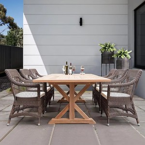 Sillas de Jardín, Sillón de Exterior, Ratán Marrón Tejido Antideslizante, Sillas de Ratán Elegantes, Poltrona para Cafetería y Bodega - Product Image 4