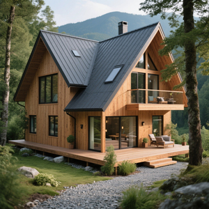 Grande maison Villa de luxe préfabriquée en bois Maison Villa - Product Image 1