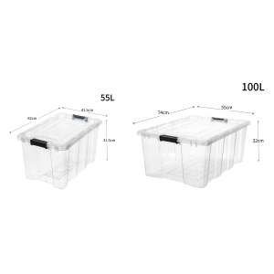 DB-55L Caja de Almacenamiento de <span class=keywords><strong>Plástico</strong></span> Transparente Multifuncional, Grande y Duradera, con Tapa, a <span class=keywords><strong>Precio</strong></span> Competitivo - Product Image 2