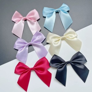 Bestking Polyester Handmade Nhỏ Tươi Màu Đỏ Hoa Ribbon <span class=keywords><strong>Bow</strong></span> Phụ Kiện Căng Vòng Giáng Sinh Sinh Nhật Mũ Hoa - Product Image 1