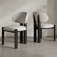 Fauteuil d'appoint de luxe en cuir et bois, style nordique moderne, rétro et antique, pour salon, salle d'attente ou comme chaise de salon