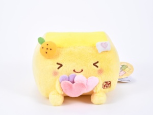 Peluche super douce en forme de tofu odorant de 8 pouces, brodée, jouet à suspendre, en coton PP, pour soulager le stress, sac TV - Product Image 2