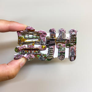 Quanzhou กวนฆ้องสติกเกอร์ติดตู้เย็นสามอาณาจักรวีรบุรุษ Di Temple เรซินธรรมชาติรูปร่างแม่เหล็กสแตนเลส - Product Image 6